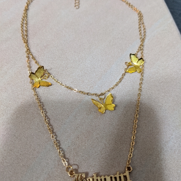 Babygirl Butterfly Layered Necklace - Picture 3 of 3